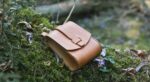 Strong leather belt bag, made out of thick vegetable tanned leather. 