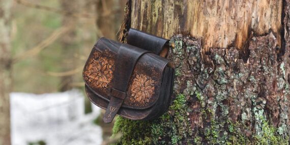 Leather belt bag