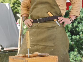 Dark brown leather belt