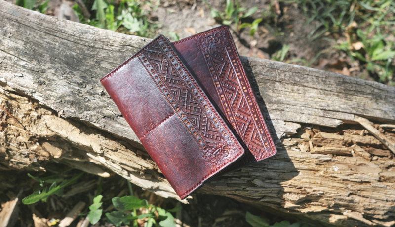 Men’s leather card-case and wallet set