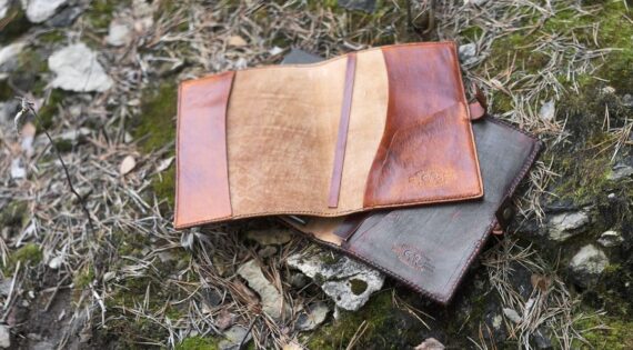 Leather notebook covers, inside