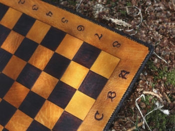 Leather chess board