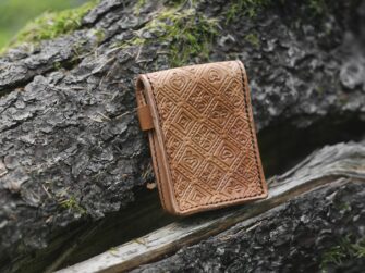 Leather playing card deck pouch