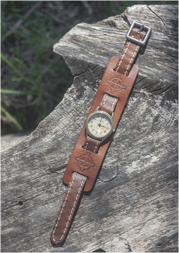 Leather watch band